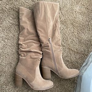 Suede knee high boots. Size 6.5. Worn 1x.